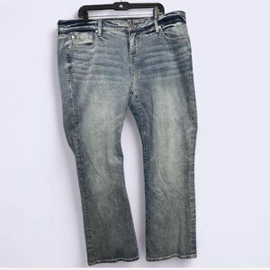 Torrid Size 18R Mid Rise Slim Boot Acid Wash Denim Jeans Y2K Retro Curve Casual